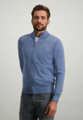 Organic-cotton-cardigan-with-zip---grey-blue-plain
