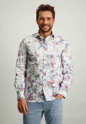 Shirt-with-cutaway-collar---violet/white