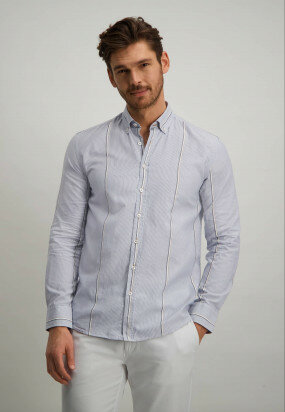 Organic-cotton-oxford-shirt---navy/khaki