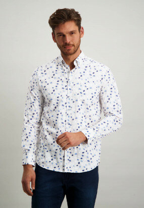 Organic-cotton-shirt---grey-blue/khaki