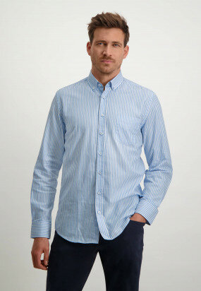 Oxford-shirt-with-stripe-pattern---blue/white