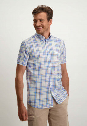 Oxford-overhemd-van-biologisch-katoen---middenblauw/wit