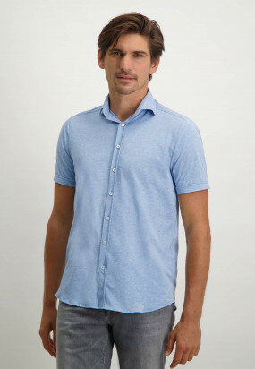 Jersey-shirt-with-cutaway-collar---blue-plain