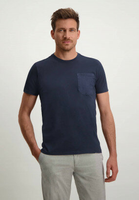 T-shirt-col-rond-regular-fit---marine-monochrome