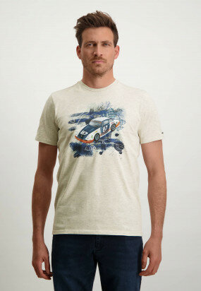 Racing-T-Shirt-mit-Digital-Print---greige-uni