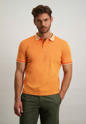 Poloshirt-mit-Kontrast-Details---ziegel/orange