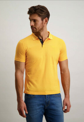 Poloshirt-mit-Logo-auf-der-Brust---orange-uni