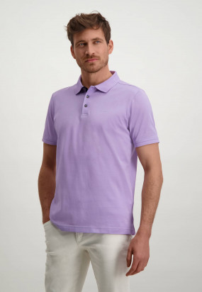 Poloshirt-mit-Logo-auf-der-Brust---violett-uni