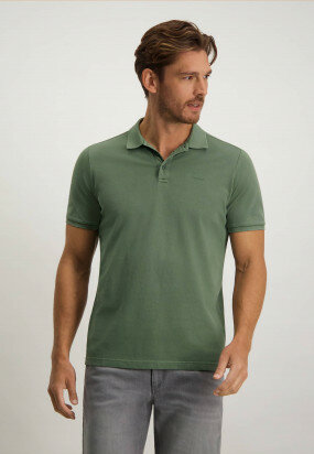 Cotton-polo-in-regular-fit---jade-plain