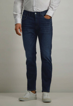 Stretch-jeans-with-cotton---navy-plain