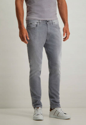 Stretch-jeans-with-classic-five-pocket-design---warm-grey-plain