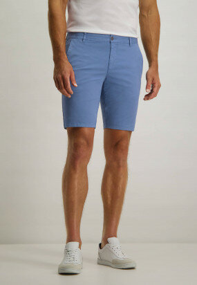 Shorts-mit-Bio-Baumwolle---grau-blau-uni
