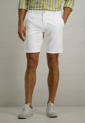 Linen-blend-shorts---white-plain