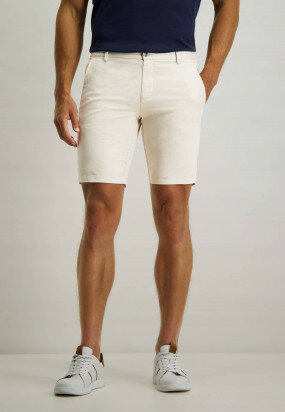 Linen-blend-shorts---cream-plain