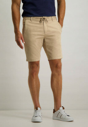Shorts-in-sweatshirt-fabric---beige-plain