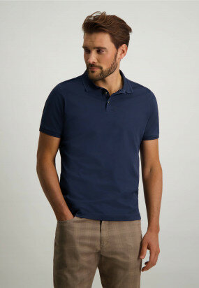 Modern-Classics-polo-with-structured-pattern---navy-plain