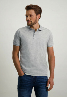 Modern-Classics-polo-with-structured-pattern---lightgrey-plain