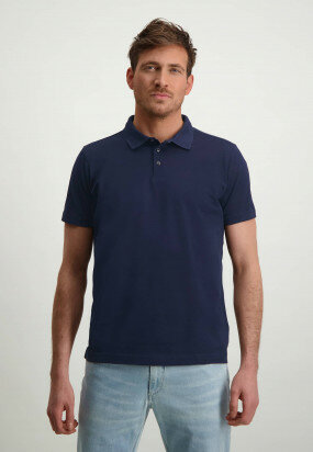 Modern-Classics-polo-with-structured-pattern---navy-plain
