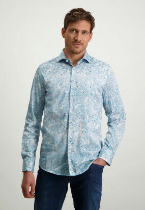 Modern-Classics-overhemd-met-cut-away-kraag---kobalt/lichtblauw