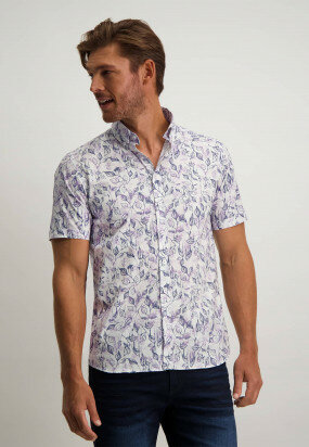 Cotton-shirt-with-stretch---white/violet