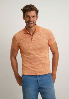 Jersey-Poloshirt-mit-kurzen-Ärmeln---ziegel/orange