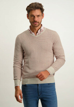 Pullover-mit-V-Ausschnitt-und-Regular-Fit