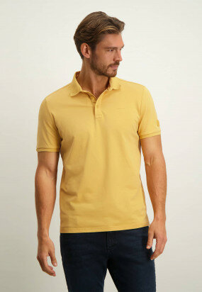 Einfarbiges-Poloshirt-mit-Gummidruck
