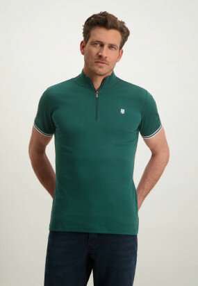 Jersey-polo-with-short-zip