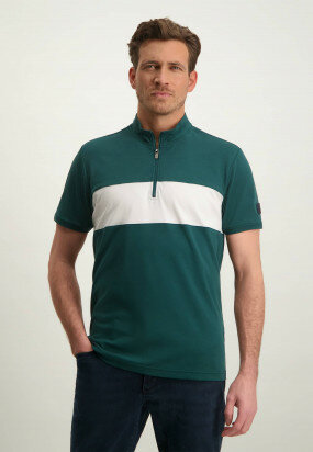 Striped-polo-with-short-zip