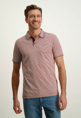 Jersey-polo-with-stripe-pattern