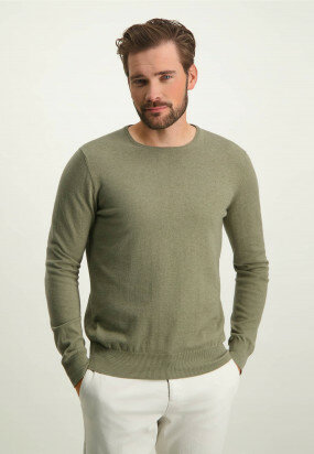 ATELIER-Pullover-aus-Luxuriöse-Mischung---olivgrün-uni