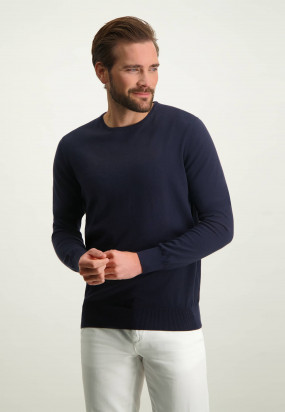 ATELIER-Pullover-aus-Luxuriöse-Mischung---dunkelblau-uni