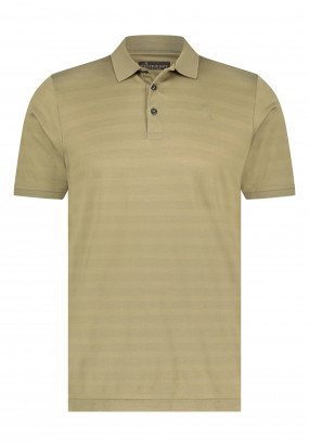 ATELIER-Poloshirt-mit-strukturiertem-Muster---olivgrün-uni
