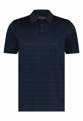 ATELIER-Poloshirt-mit-strukturiertem-Muster---dunkelblau-uni