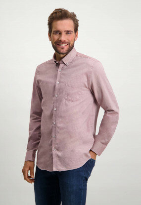 Shirt-oxford-with-regular-fit---white/wine-red
