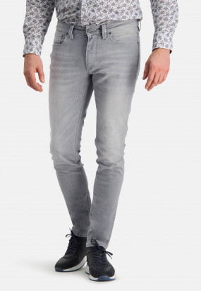 Stretch-jeans-with-a-modern-fit---medium-grey-plain