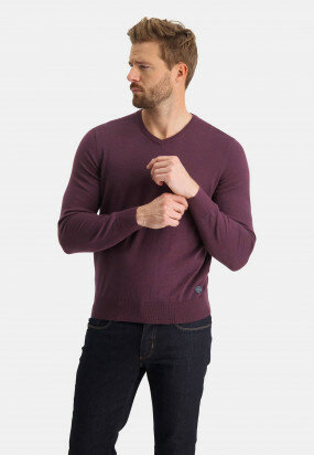 Pullover-made-of-cotton-Mouliné