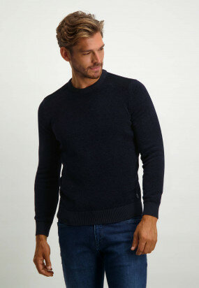 Jumper-with-elbow-and-shoulder-patches---dark-blue-plain
