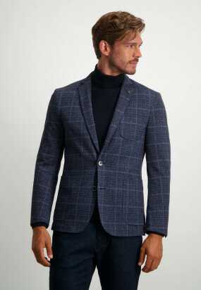 Blazer-with-checked-pattern-and-modern-fit---midnight/cobalt