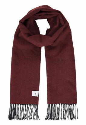 Plain-scarf-with-long-tassels---brick/charcoal