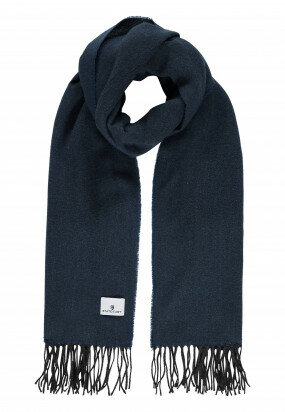 Plain-scarf-with-long-tassels---grey-blue/charcoal