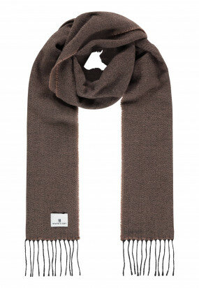 Plain-scarf-with-long-tassels---sepia/charcoal
