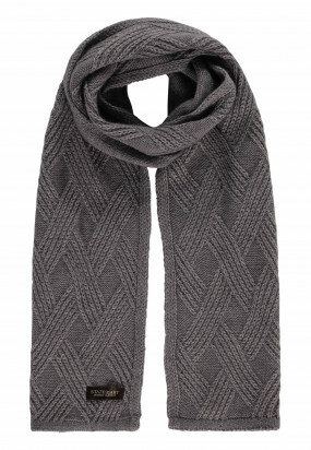 Modern-Classics-scarf-in-structure-knit---silvergrey-plain