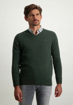 Merino-wool-jumper---moss-green-plain