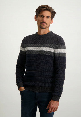 Cotton-jumper-in-regular-fit---midnight/charcoal