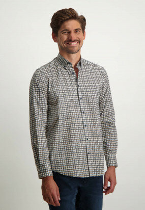 Cotton-shirt-with-check-pattern---white/midnight
