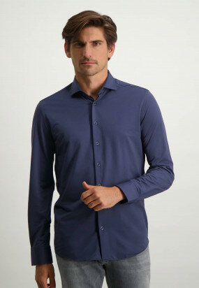Functioneel-strijkvrij-overhemd---donkerblauw-uni