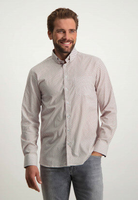 Cotton-shirt-with-button-down-collar---white/fuchsia