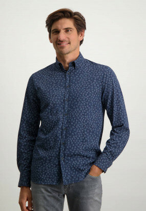 Chemise-en-jersey-avec-imprimé-fleuri---grey-blue/greige