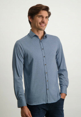 Jersey-overhemd-met-cut-away-kraag---grijsblauw-uni